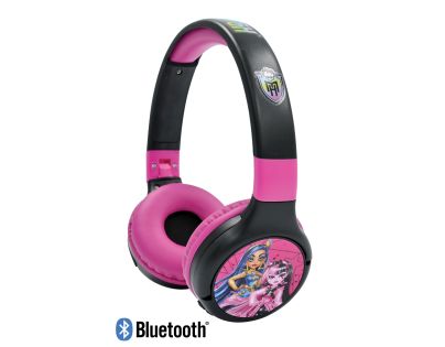 Lexibook 2v1 bluetooth skládací sluchátka Monster High s limitem hlasitosti