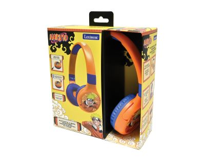 Lexibook 2v1 bluetooth skládací sluchátka Naruto s limitem hlasitosti