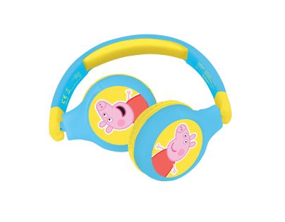 Lexibook 2v1 bluetooth skládací sluchátka Prasátko Peppa s limitem hlasitosti