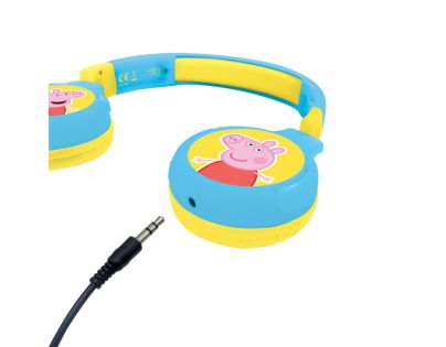 Lexibook 2v1 bluetooth skládací sluchátka Prasátko Peppa s limitem hlasitosti