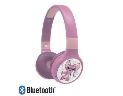 Lexibook 2v1 bluetooth skládací sluchátka Stitch Angel s limitem hlasitosti