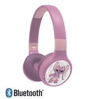Lexibook 2v1 bluetooth skládací sluchátka Stitch Angel s limitem hlasitosti 3