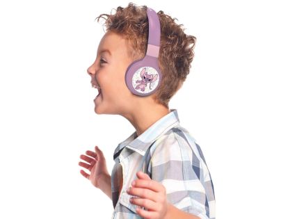 Lexibook 2v1 bluetooth skládací sluchátka Stitch Angel s limitem hlasitosti
