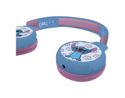 Lexibook 2v1 bluetooth skládací sluchátka Stitch s limitem hlasitosti