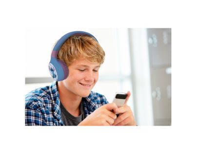 Lexibook 2v1 bluetooth skládací sluchátka Stitch s limitem hlasitosti