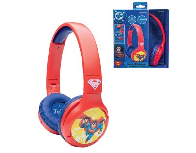 Lexibook 2v1 bluetooth skládací sluchátka Superman s limitem hlasitosti