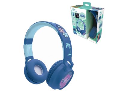 Lexibook 3D bezdrátová sluchátka Stitch se světelnými efekty a limitem hlasitosti