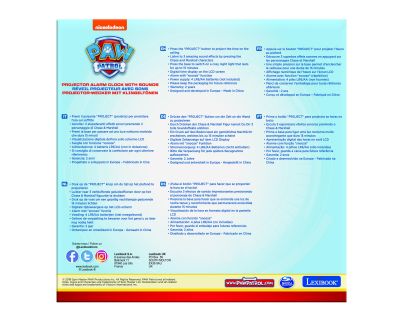 Lexibook 3D budík Tlapková patrola s projekcí času