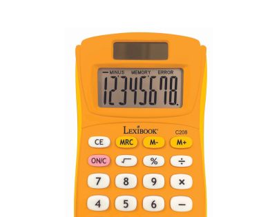 Lexibook 8místná kapesní kalkulačka s gumovým povrchem žlutá