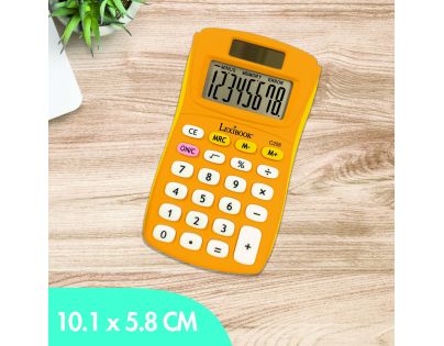 Lexibook 8místná kapesní kalkulačka s gumovým povrchem žlutá
