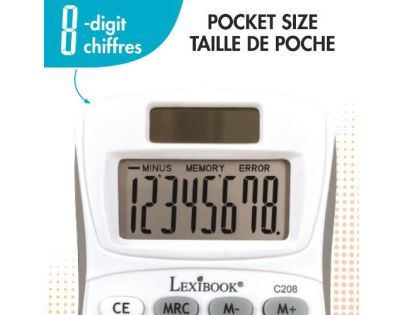 Lexibook 8místná kapesní kalkulačka solární