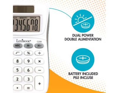 Lexibook 8místná kapesní kalkulačka solární