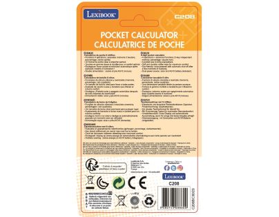 Lexibook 8místná kapesní kalkulačka solární