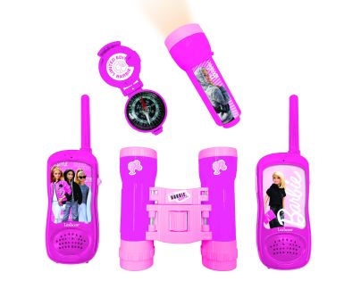 Lexibook Barbie set vysílačky, dalekohled, baterka, kompas