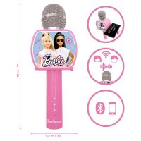 Lexibook Bezdrátový karaoke mikrofon Barbie s držákem na telefon 4