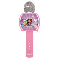 Lexibook Bezdrátový karaoke mikrofon Gábinin kouzelný domek s držákem na telefon