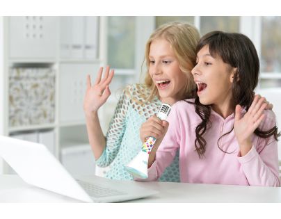Lexibook Bezdrátový karaoke mikrofon iParty s vestavěným reproduktorem a světelnými efekty