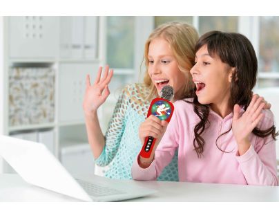 Lexibook Bezdrátový karaoke mikrofon Kouzelná Beruška s vestavěným reproduktorem a světelnými efekty