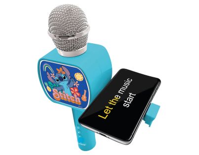 Lexibook Bezdrátový karaoke mikrofon Stitch s držákem na telefon