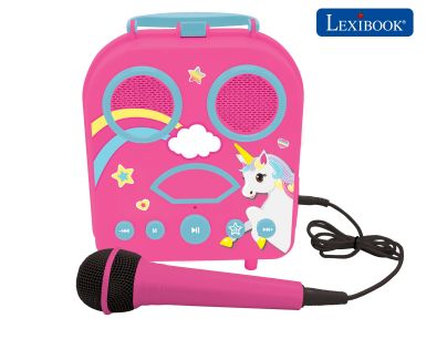 Lexibook Bezdrátový reproduktor Jednorožec se 2 mikrofony a měničem hlasu