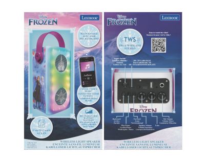 Lexibook Bluetooth reproduktor Frozen s mikrofonem a světelnými efekty