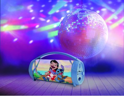 Lexibook Bluetooth reproduktor Stitch s mikrofonem svítící