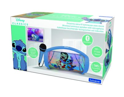 Lexibook Bluetooth reproduktor Stitch s mikrofonem svítící