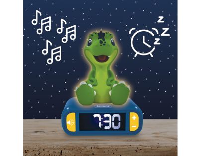Lexibook Budík Dinosaurus se svítící figurkou