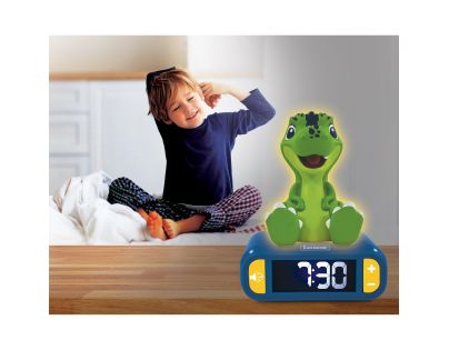 Lexibook Budík Dinosaurus se svítící figurkou