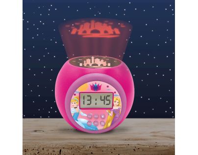 Lexibook Budík Disney princezny se stropním projektorem