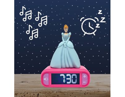 Lexibook Budík Disney princezny se svítící figurkou