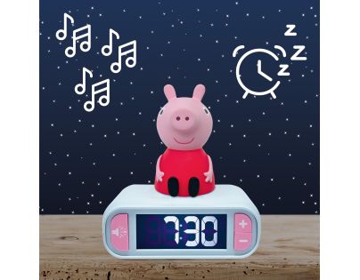 Lexibook Budík Prasátko Peppa se svítící figurkou