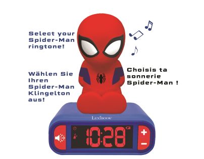 Lexibook Budík Spiderman se svítící figurkou
