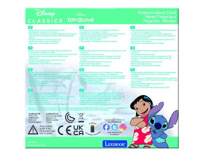 Lexibook Budík Stitch se stropním projektorem