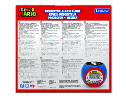 Lexibook Budík Super Mario se stropním projektorem