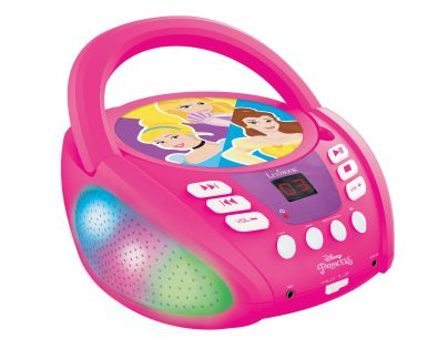 Lexibook CD přehrávač Disney princezny s bluetooth a světelnými efekty