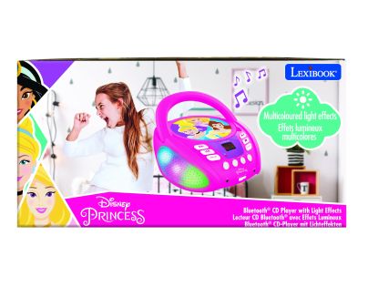 Lexibook CD přehrávač Disney princezny s bluetooth a světelnými efekty