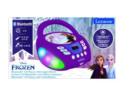 Lexibook CD přehrávač Frozen s bluetooth a světelnými efekty