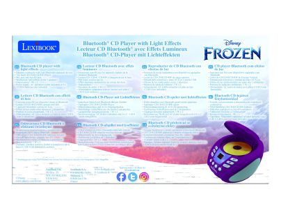 Lexibook CD přehrávač Frozen s bluetooth a světelnými efekty