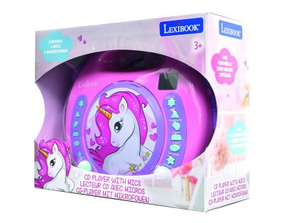 Lexibook CD přehrávač Jednorožec se 2 mikrofony