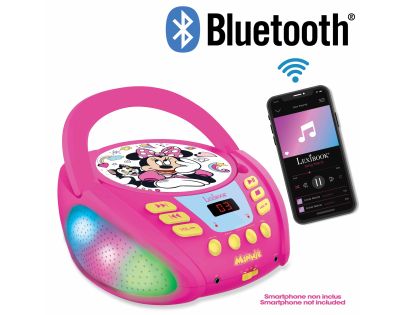 Lexibook CD přehrávač Minnie s bluetooth a světelnými efekty