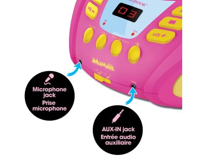 Lexibook CD přehrávač Minnie s bluetooth a světelnými efekty