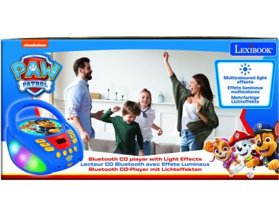 Lexibook CD přehrávač Tlapková patrola s bluetooth a světelnými efekty