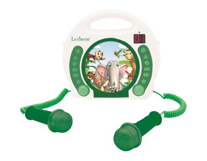 Lexibook CD přehrávač Zvířátka se 2 mikrofony