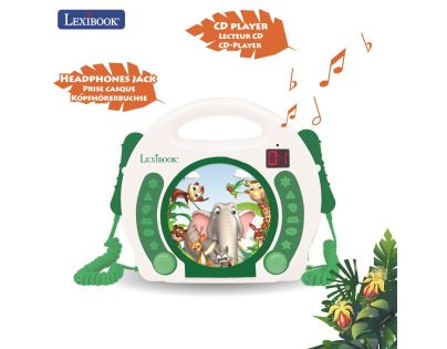 Lexibook CD přehrávač Zvířátka se 2 mikrofony