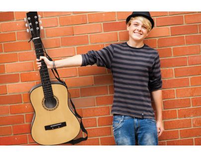 Lexibook Dřevěná akustická kytara 91 cm s taškou