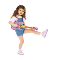 Lexibook Elektronická svítící kytara Barbie + brýle s mikrofonem 6