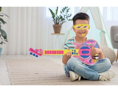 Lexibook Elektronická svítící kytara Barbie + brýle s mikrofonem