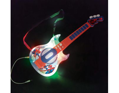 Lexibook Elektronická svítící kytara Spiderman + brýle s mikrofonem