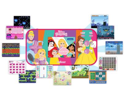 Lexibook Herní konzole 2,5'' Disney princezny 150 her